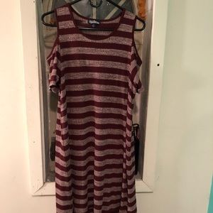 Freshman 1996 off the shoulder striped dress